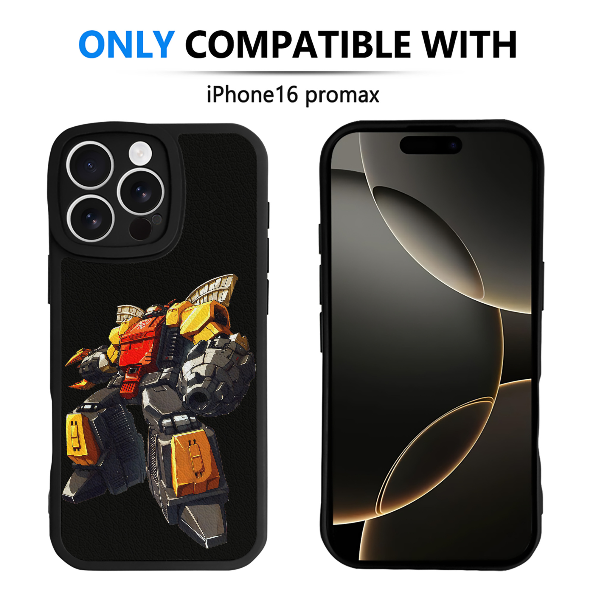 （画像用） Transformers トランスフォーマー 【iPhone 16シリーズ対応】シリコンスマホケース（レザー調） 材質：シリコン